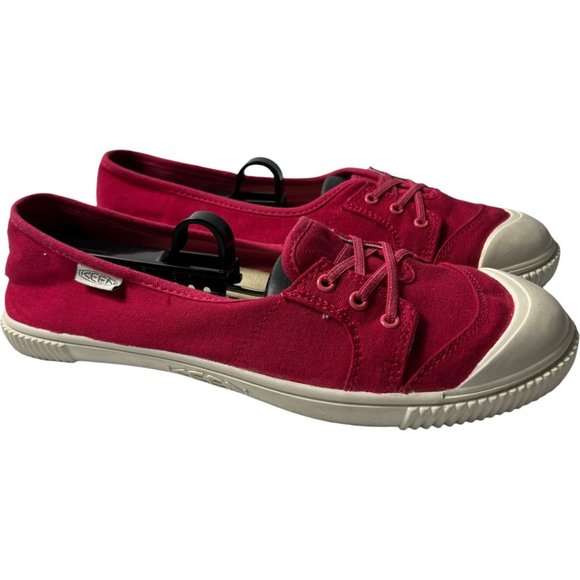 Keen Fuschia Pink Women's Slip On 100% Vulcanized Canvas Sneaker Vegan US Size 9 - Picture 4 of 9
